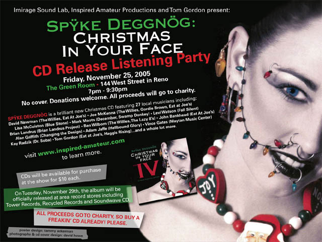 Spyke Deggnogg - Christmas In Your Face Vol 4 - CD Release Party Flyer