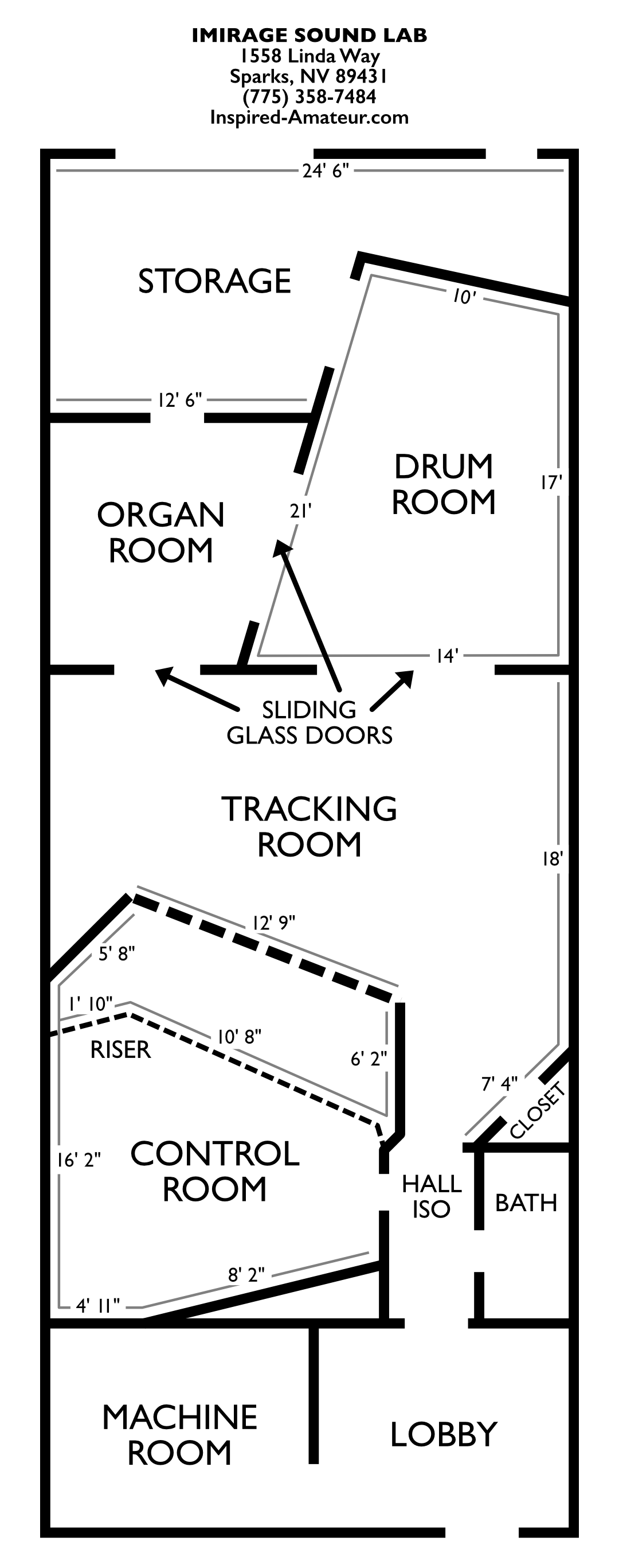 Imirage Sound Lab Floor Plan